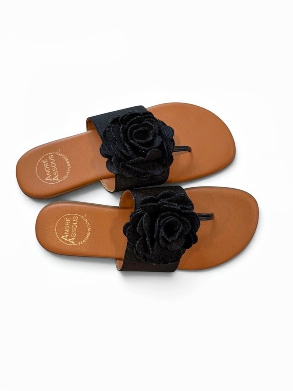 Anthropologie- Andre Assous NATE Featherweights Sandal Floral Thong Sandals - Picture 4 of 12